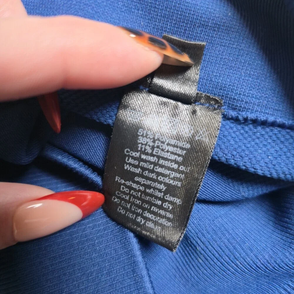 Alphalete Seamless Leggings Womens Large Blue High Waist Stretch Athletic - Picture 4 of 5